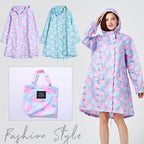 Nordic Geometric Waterproof Trench Coat Rain Suit