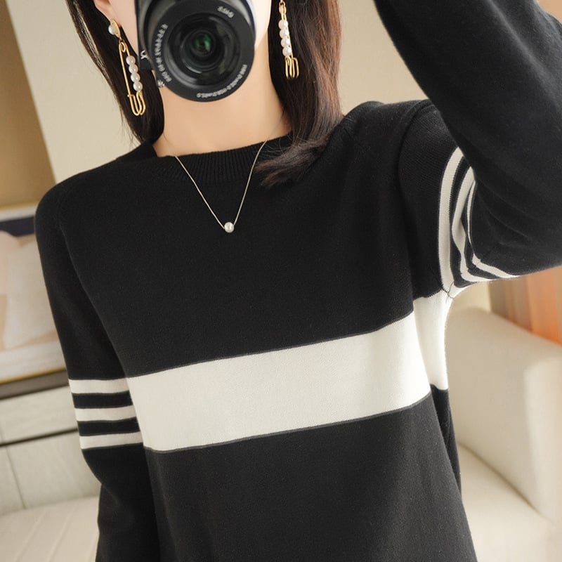 Women's Color Block Casual Loose Short Coat