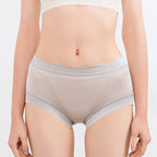 Silk Women's Breathable Lace Mid-Waist Boxer Shorts