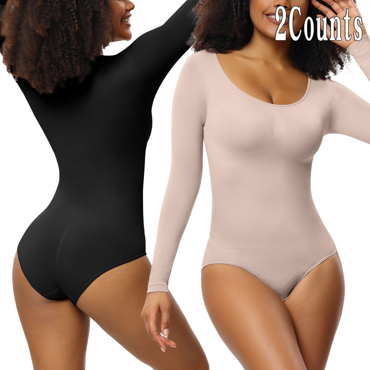 Women's Seamless Long Sleeve Corset Jumpsuit