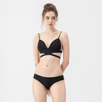 U-Shaped Backless Bra Set with Triangle Cups