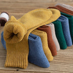 Solid Color Loop In Tube Imitation Rabbit Wool Socks
