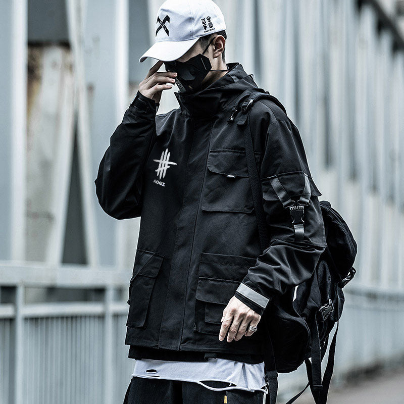 11 BYBB'S DARK 2021 Multi-pocket Black Windbreaker Jacket