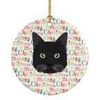 Chantilly Tiffany Cat Christmas Ceramic Ornament