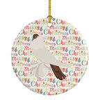 German Helmet Pigeon Christmas Ceramic Ornament