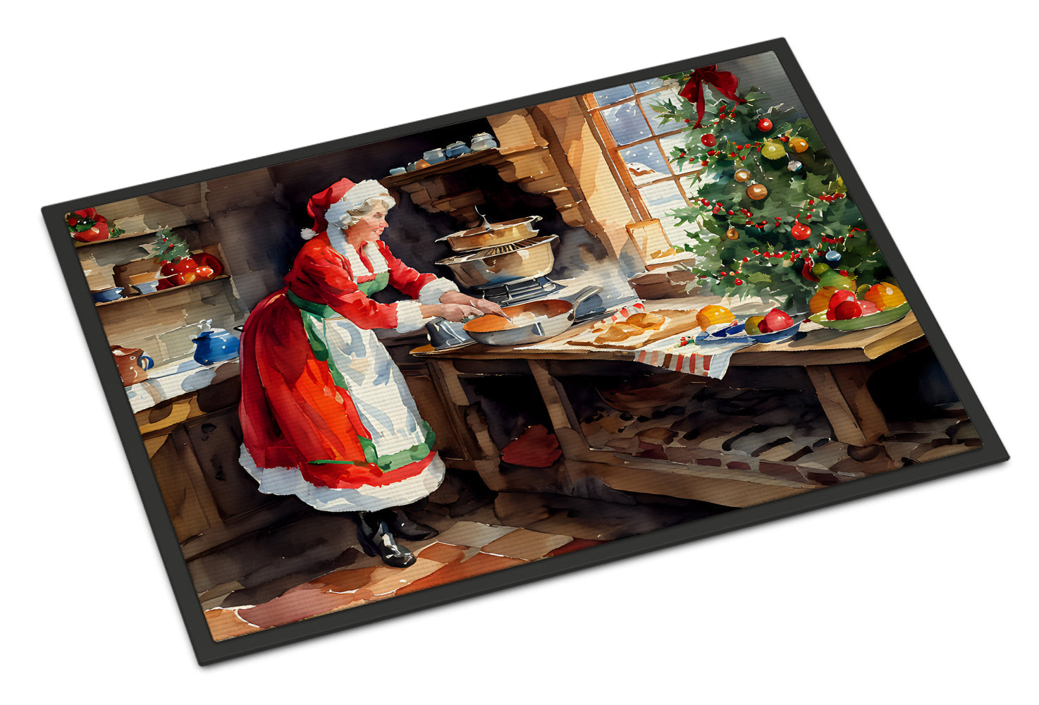Cookies with Santa Claus Mrs. Claus Doormat