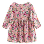 Spring Autumn Girls' Floral Dress - Korean Style Princess Dress