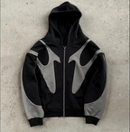 Trendy Hooded Zipper Cardigan