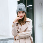 Reflective Beanie Hat for Women in Autumn and Winter | Embroidered Cap