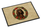 Boykin Spaniel Christmas Flowers Doormat
