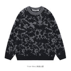 Jacquard Knitwear Round Neck Sweater for Men & Women