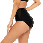 High-Waisted Black Women's Beach Shorts (One Piece)