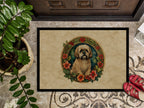 Lhasa Apso Christmas Flowers Doormat