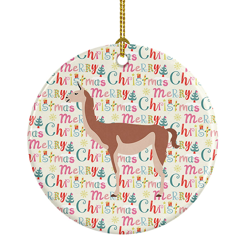 Guanaco Christmas Ceramic Ornament