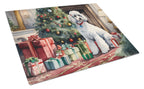Poodle Cozy Christmas Glass Cutting Board
