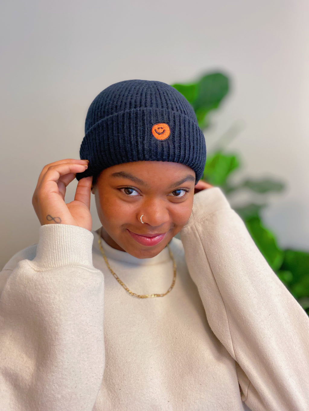 Simply Smile Beanie | Embroidered Cap