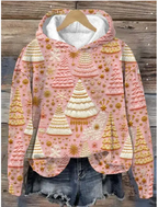 FestiveGlow Women's 3D Print Oversized Christmas Hoodie