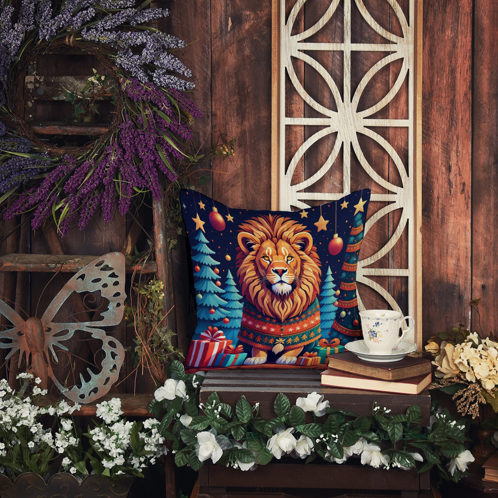 Lion Christmas Throw Pillow