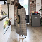 Double-Breasted Long Woolen Coat with Suit Collar