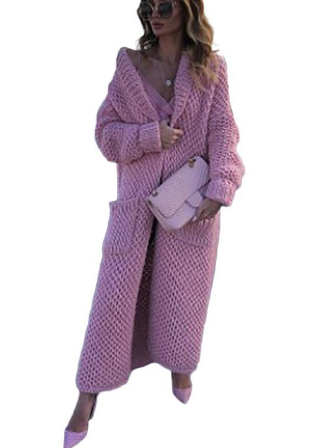 WOLFF Women's Long Cardigan Sweater (One Piece)