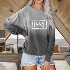 3D Printed Long-Sleeved Round Neck Casual Sweater for Women