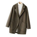 2023 Women's Elegant Pure Wool Short Coat for Autumn