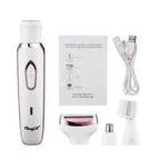 4-in-1 Electric Women's Epilator for Face, Body, Bikini & Armpit with USB Charging