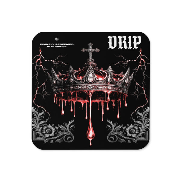 Anointed Attire DRIP Christian Coaster Set - Divinely Redeemed In Purpose Cork-Back