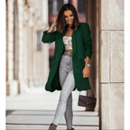 Women's Long Sleeve Suit Coat Windbreaker