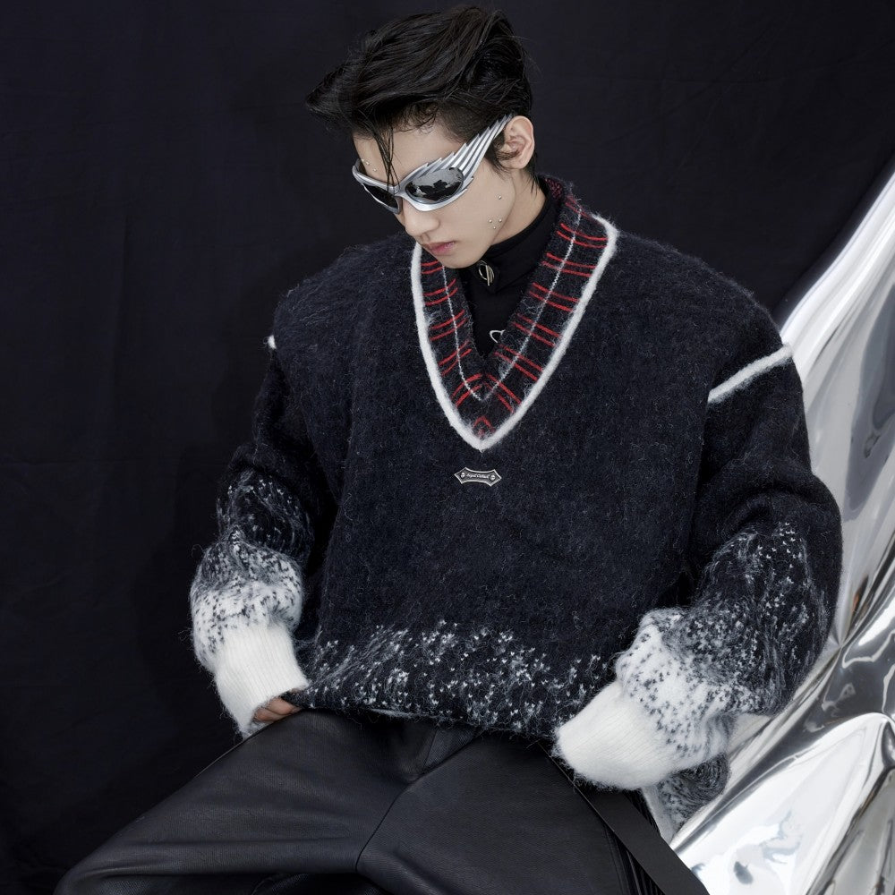 Lazy Loose Fitting Plush Knit Sweater