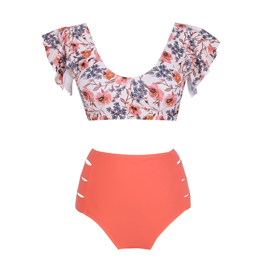 2024 New Ruffled High-Waisted Bikini Swimsuit