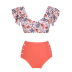2024 New Ruffled High-Waisted Bikini Swimsuit