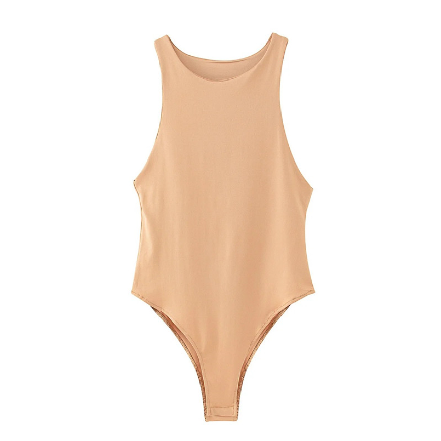 Sleeveless Round Neck Bodysuit