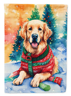 Golden Retriever Christmas Garden Flag