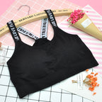 Letter Strap Padded Sports Bralette