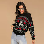 2020 Women's Christmas Sweater with Reindeer Design