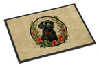 Labrador Retriever Christmas Flowers Doormat