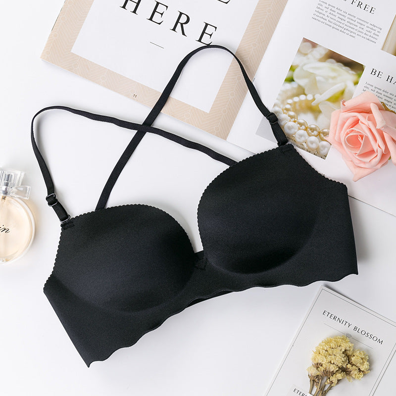 Seamless Bralette with Cross Back Design for Summer