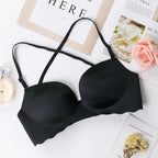 Seamless Bralette with Cross Back Design for Summer