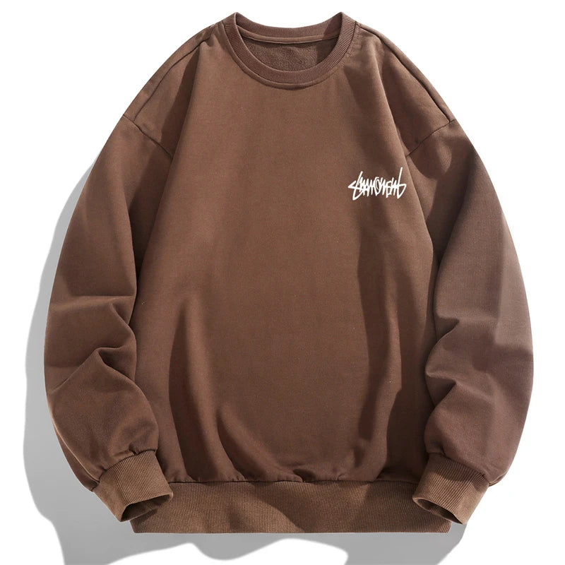 Men's Long Sleeve Round Neck Sweater Underlay T-Shirt | Streetwear