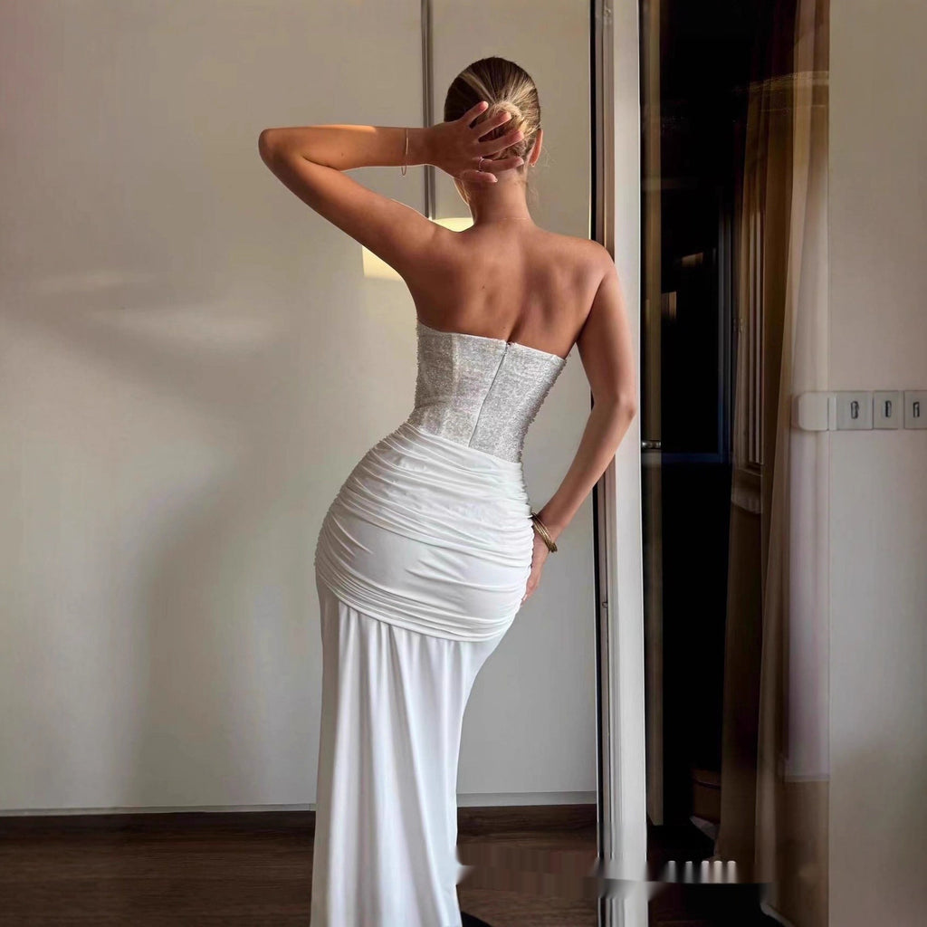 Sequin Tube Top Bodycon Party Evening Dress