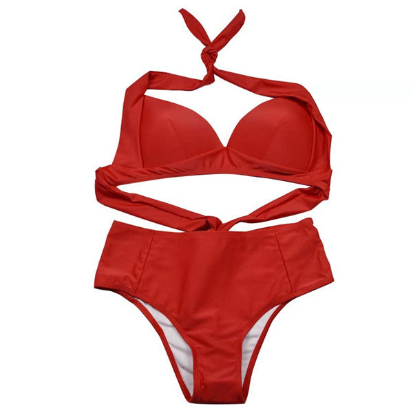 Red Cutout One-Piece Swimsuit