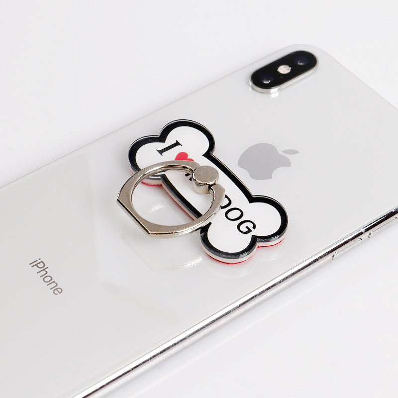 Creative Cartoon Husky Dog Bone Phone Case with Ring Stand | Protective Cover