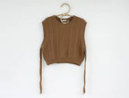 Round Neck Short Knitted Pullover Vest