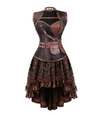 Brown Corset Two-Piece Set - Factory Direct Supply