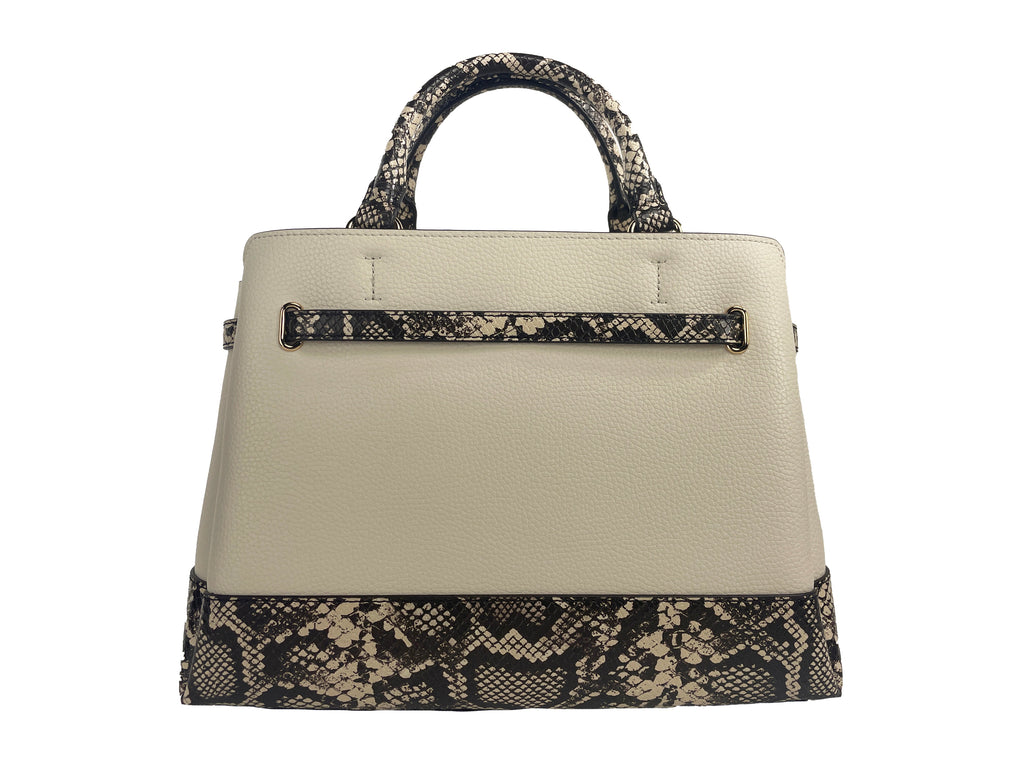 Michael Kors Reed Large Snake Skin Belted Satchel