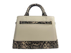 Michael Kors Reed Large Snake Skin Belted Satchel