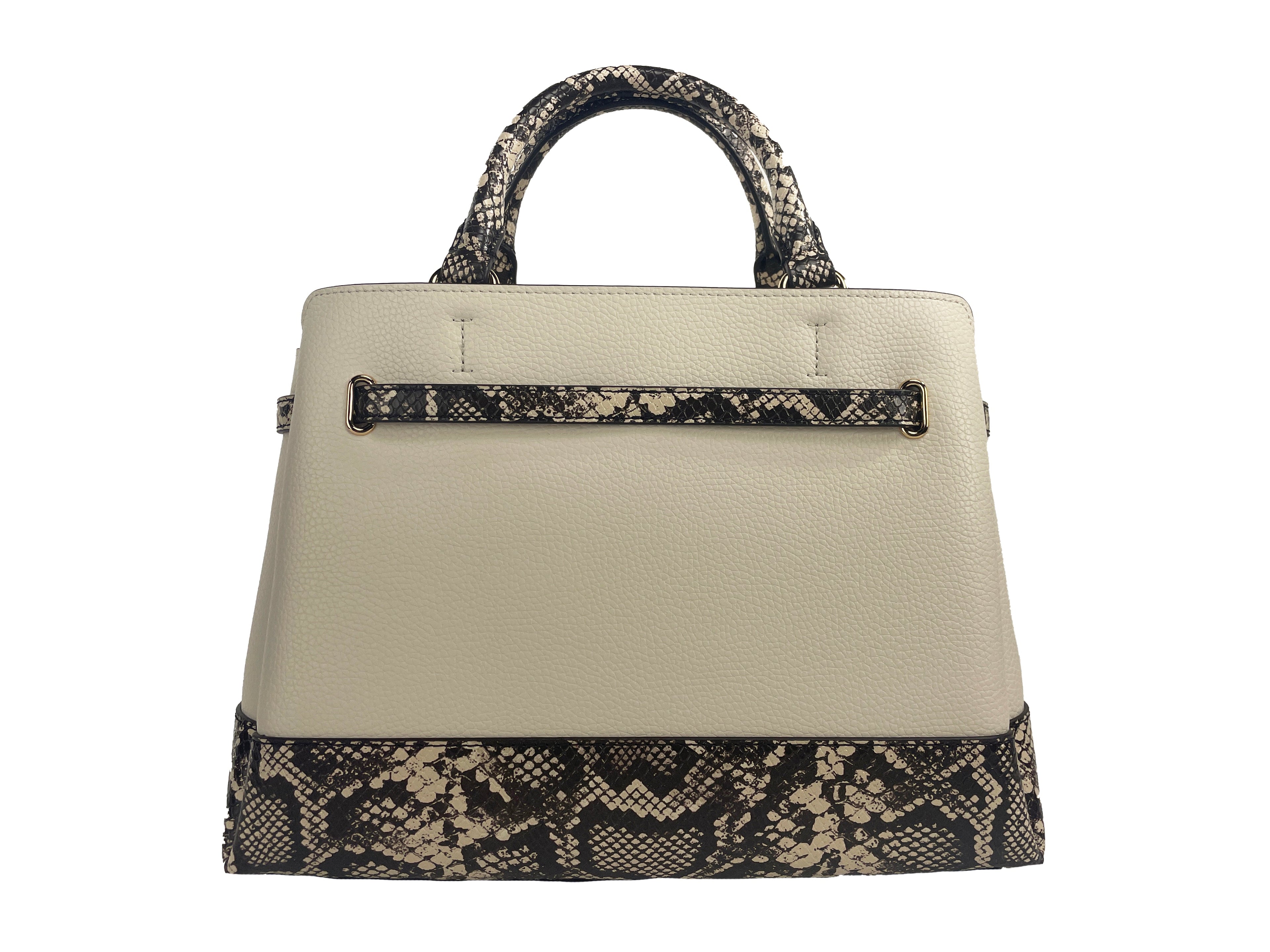 Michael Kors Reed Large Snake Skin Belted Satchel