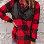 Plaid Contrast Stitching Women's Sweater (European Style)