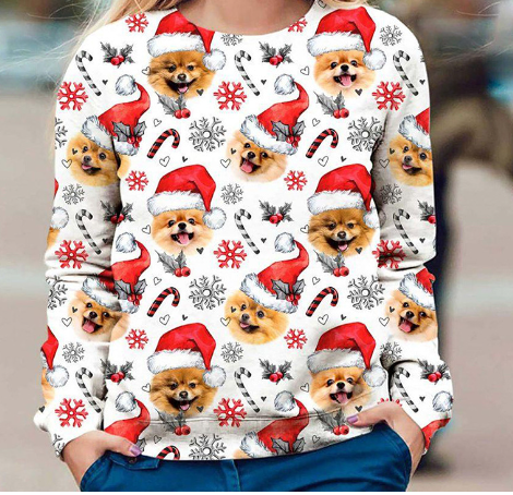 Women's Christmas Printed Round Neck T-shirt | Streetwear